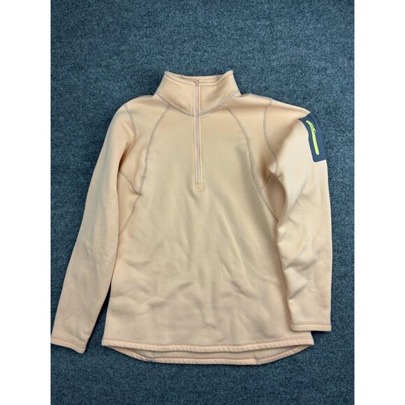 Arc'teryx Pullover Womens XL Pink Fleece Quarter Zip Mock Neck Sleeve Pocket - Picture 1 of 8